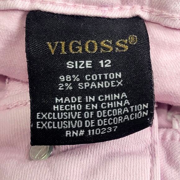 VIGOSS The Malibu Shorts Pink Girl's Size 12 - Picture 3 of 9